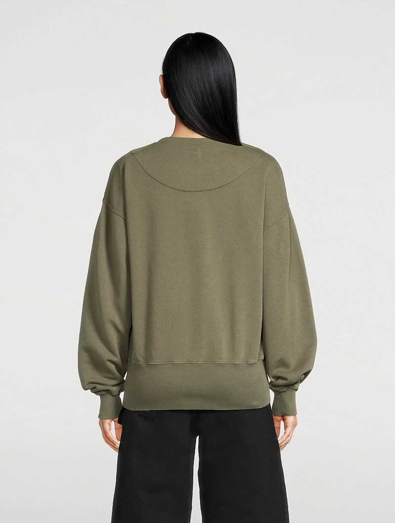 Wrap-Front Sweatshirt