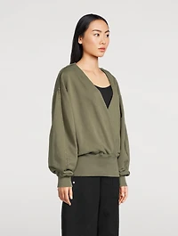 Wrap-Front Sweatshirt