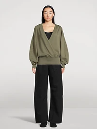 Wrap-Front Sweatshirt