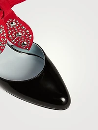 Foliefoliage Patent Leather Ankle-Tie Pumps