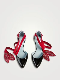 Foliefoliage Patent Leather Ankle-Tie Pumps