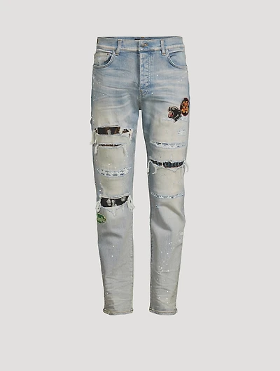 Vintage Patch Slim-Fit Jeans