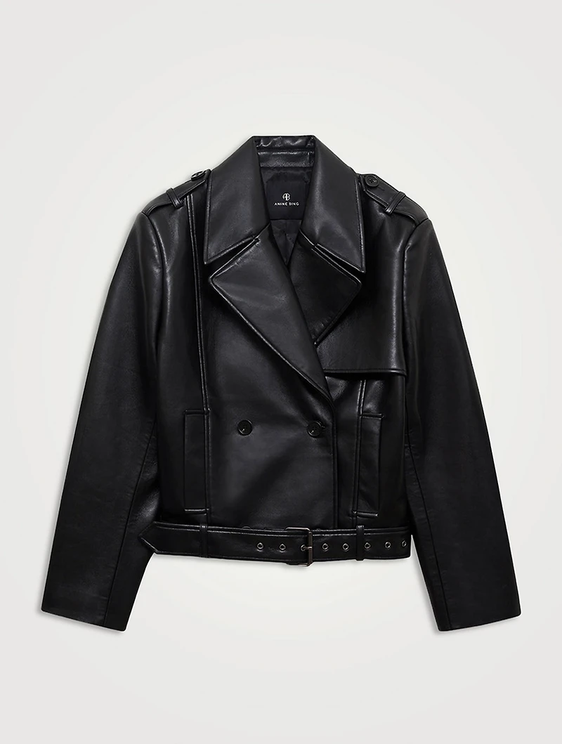 Greer Recycled Leather Moto Jacket