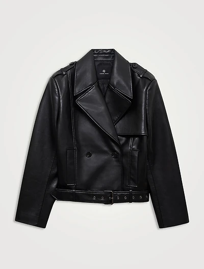 Greer Recycled Leather Moto Jacket