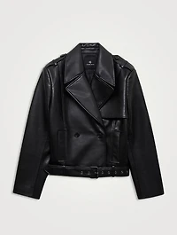 Greer Recycled Leather Moto Jacket