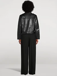 Greer Recycled Leather Moto Jacket