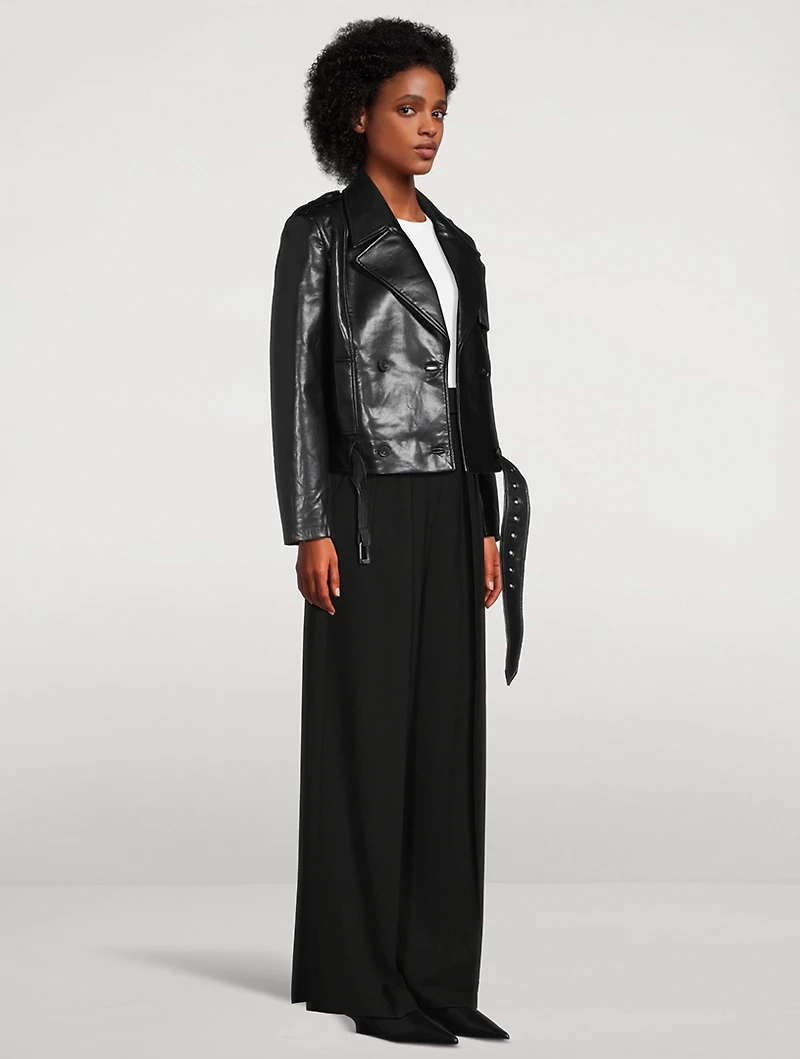 Greer Recycled Leather Moto Jacket