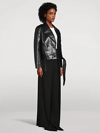 Greer Recycled Leather Moto Jacket