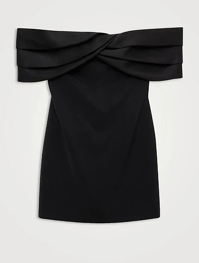 Fleur Off-The-Shoulder Stretch Mini Dress