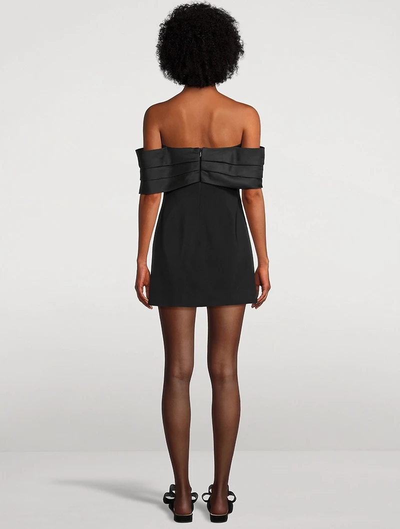 Fleur Off-The-Shoulder Stretch Mini Dress