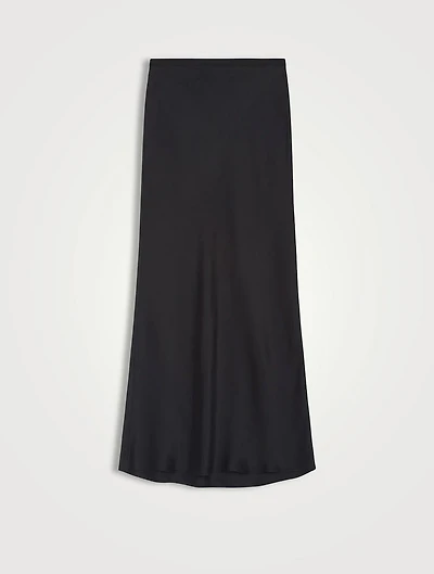 Bar Silk Midi Slip Skirt