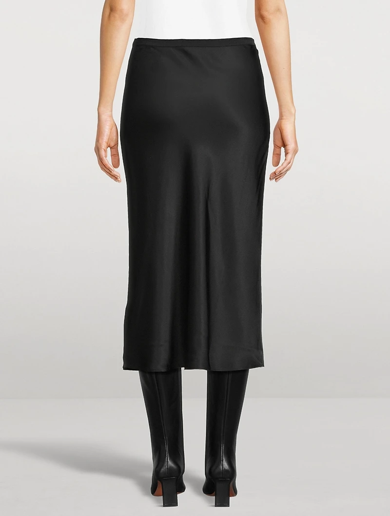 Bar Silk Midi Slip Skirt