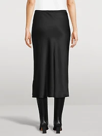 Bar Silk Midi Slip Skirt