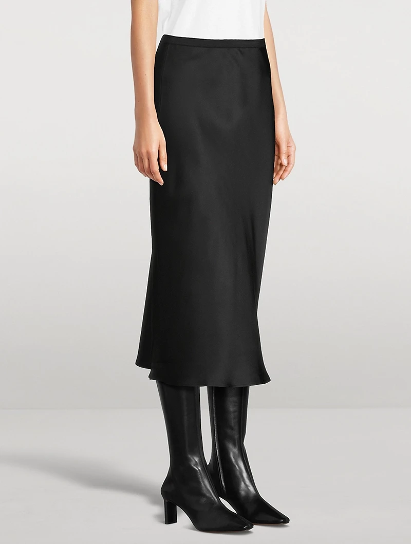 Bar Silk Midi Slip Skirt