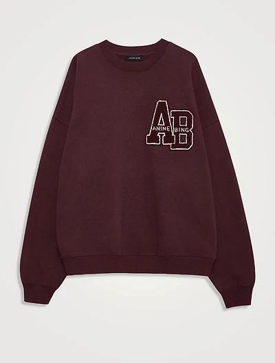 Miles Oversized Letterman Logo Sweatshirt