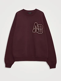 Miles Oversized Letterman Logo Sweatshirt