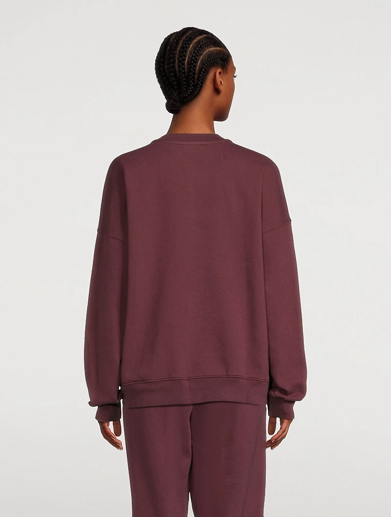 Miles Oversized Letterman Logo Sweatshirt
