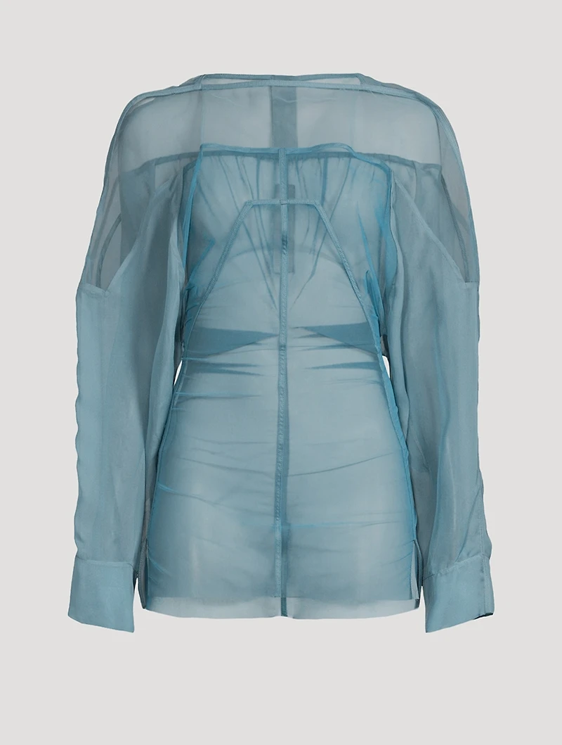 Hollywood Collage Tulle Blouse