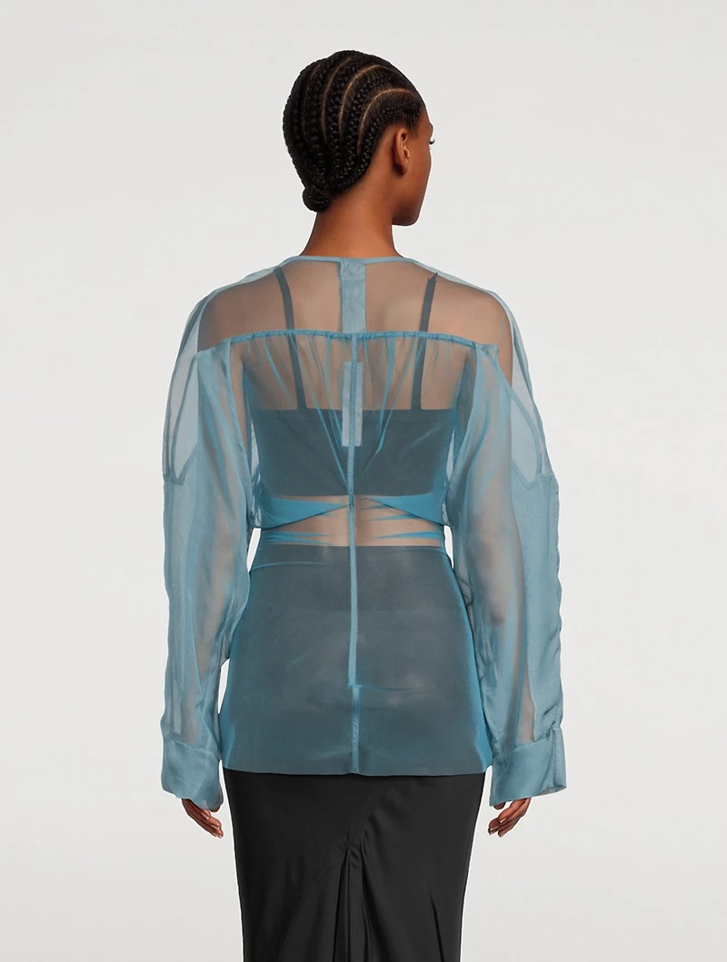 Hollywood Collage Tulle Blouse