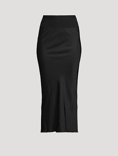 Porterville Bias Crêpe Midi Skirt
