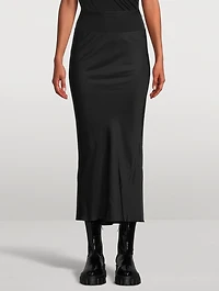 Porterville Bias Crêpe Midi Skirt