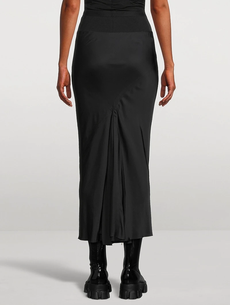 Porterville Bias Crêpe Midi Skirt