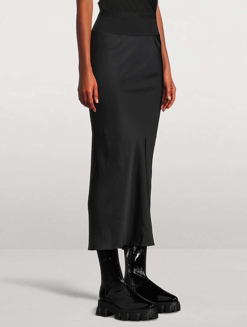 Porterville Bias Crêpe Midi Skirt