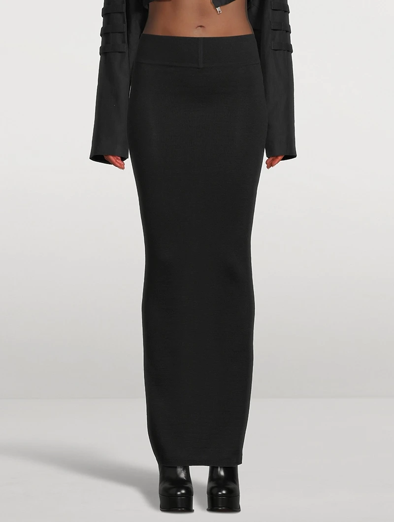 Pillar Wool Maxi Skirt