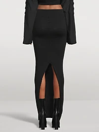 Pillar Wool Maxi Skirt