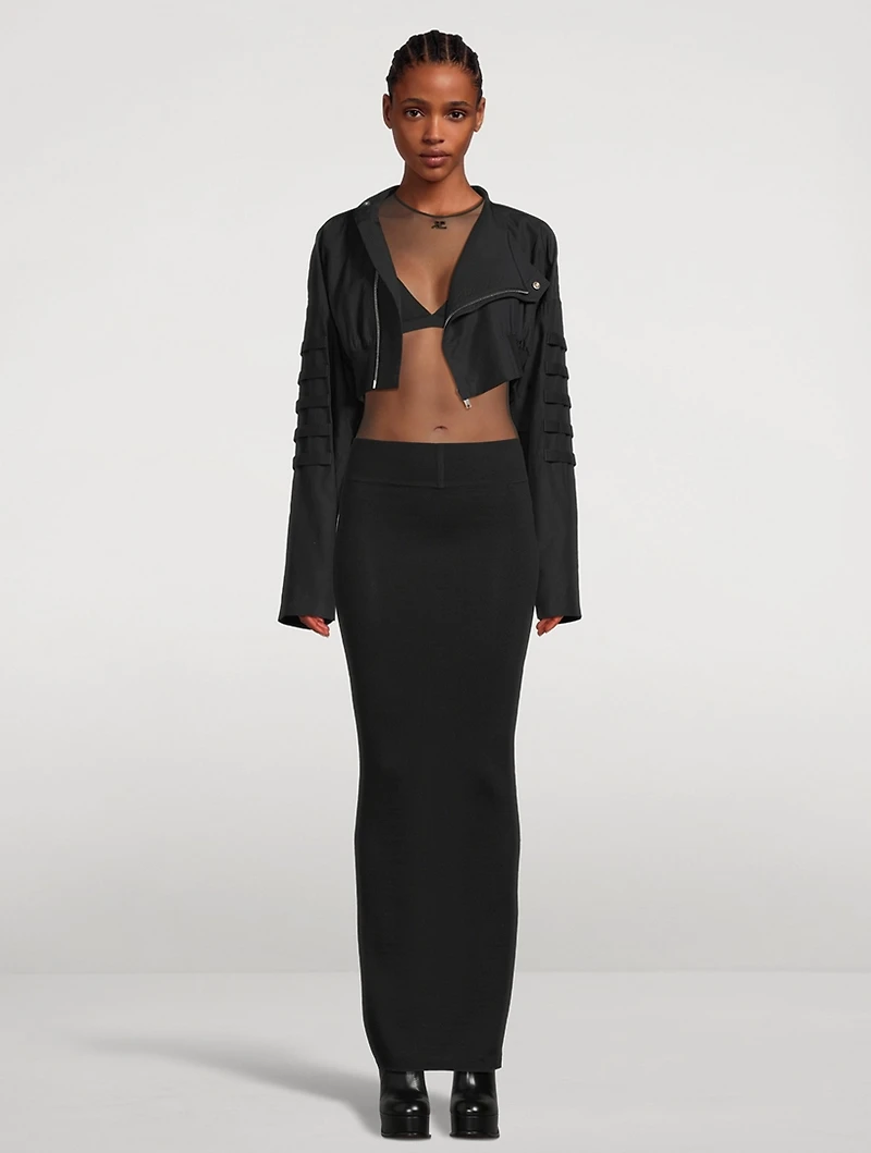 Pillar Wool Maxi Skirt