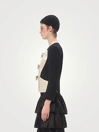Bow-Trimmed Crêpe Couture Jacket