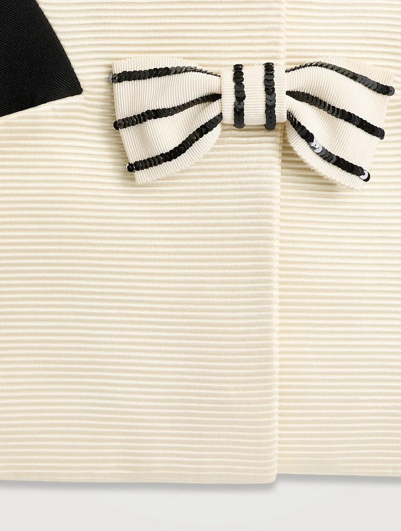 Bow-Trimmed Crêpe Couture Jacket