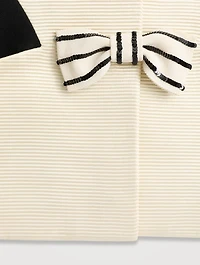 Bow-Trimmed Crêpe Couture Jacket