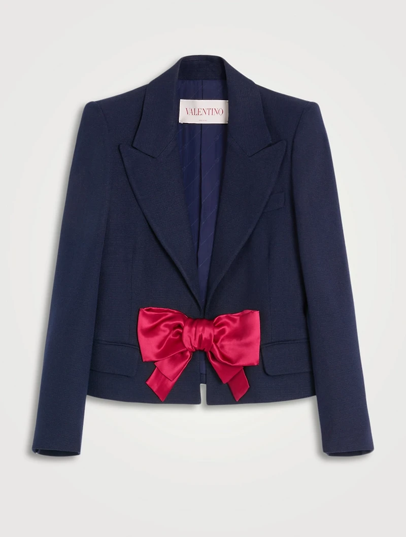Bow-Trimmed Blazer