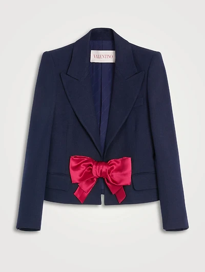 Bow-Trimmed Blazer