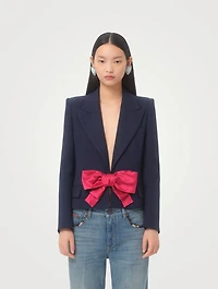 Bow-Trimmed Blazer