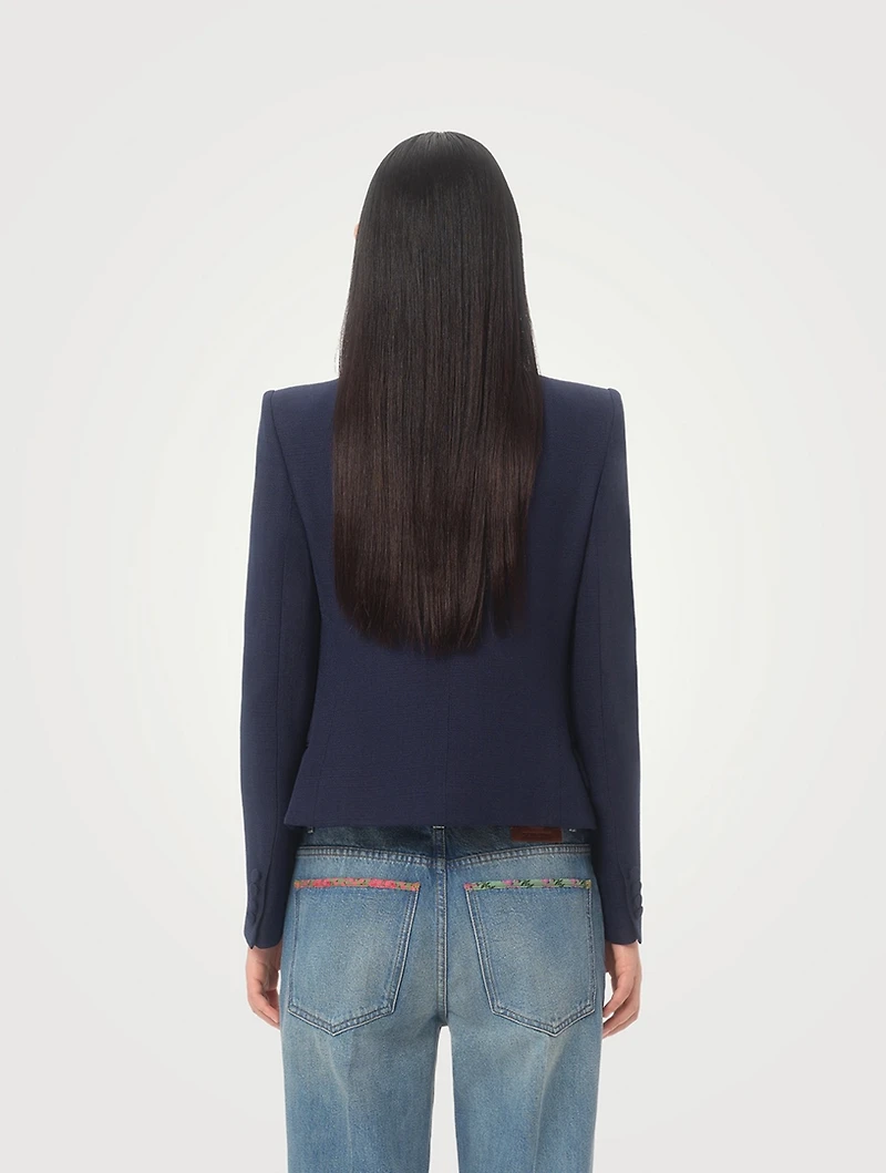 Bow-Trimmed Blazer