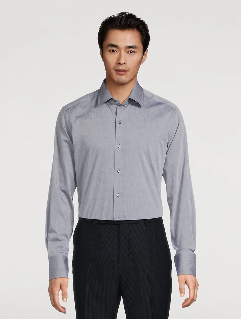 Chambray Slim-Fit Shirt