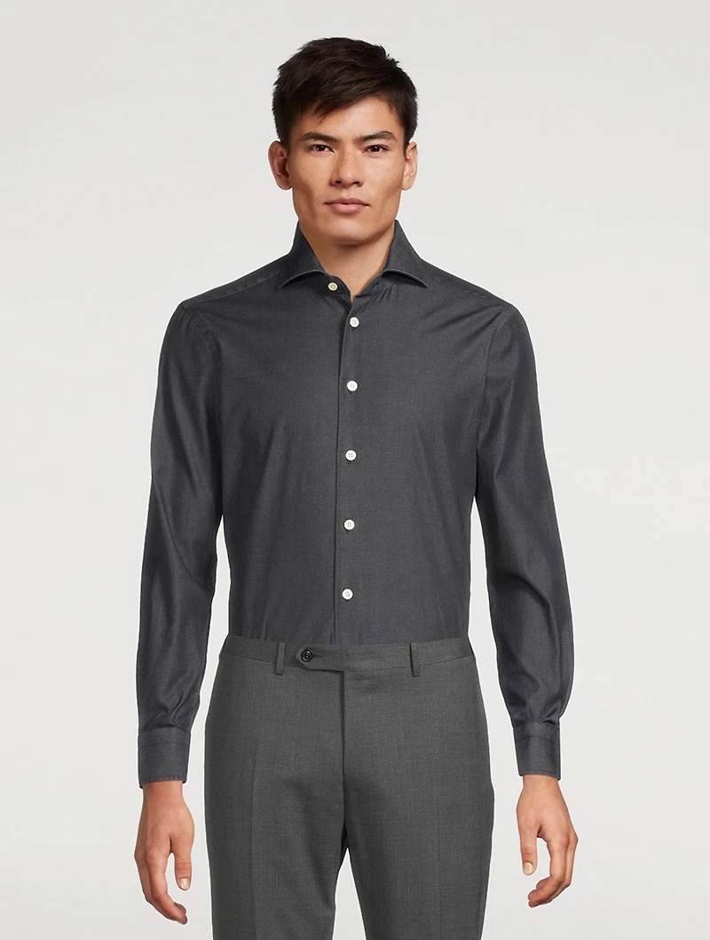Stretch Cotton Sport Shirt