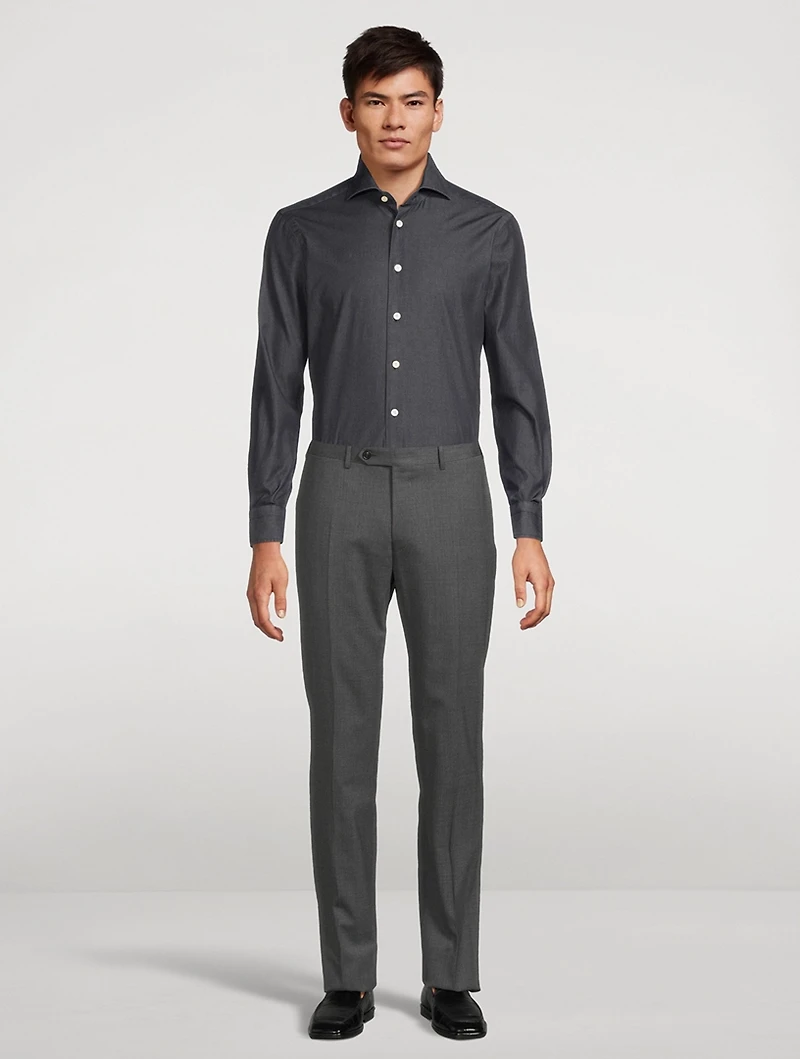 Stretch Cotton Sport Shirt
