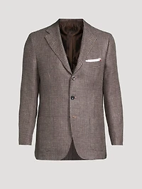 Houndstooth Single-Breasted Jacket
