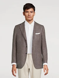 Houndstooth Single-Breasted Jacket