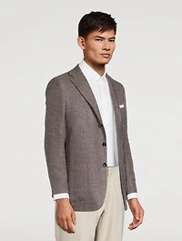 Houndstooth Single-Breasted Jacket