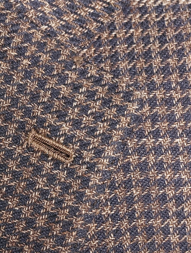 Houndstooth Single-Breasted Jacket