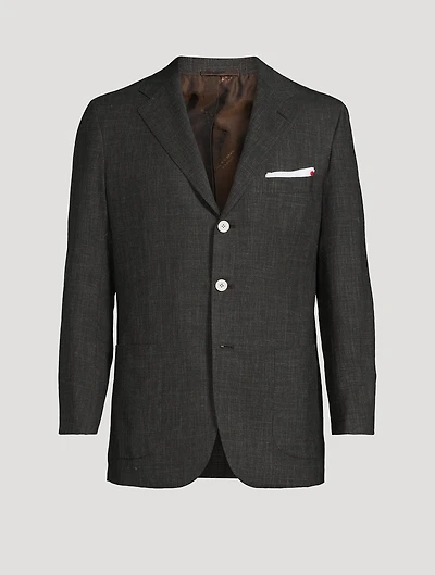 Wool, Silk, And Linen Jacket