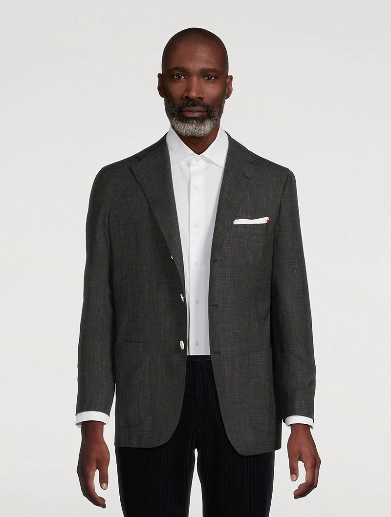 Wool, Silk, And Linen Jacket