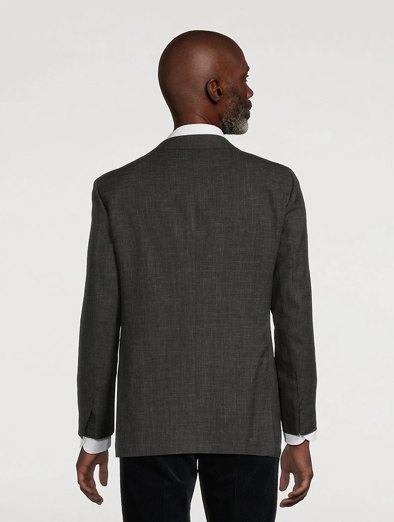 Wool, Silk, And Linen Jacket
