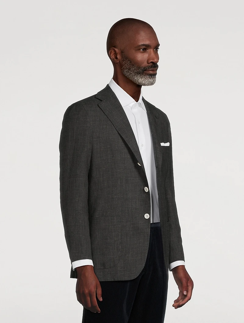 Wool, Silk, And Linen Jacket