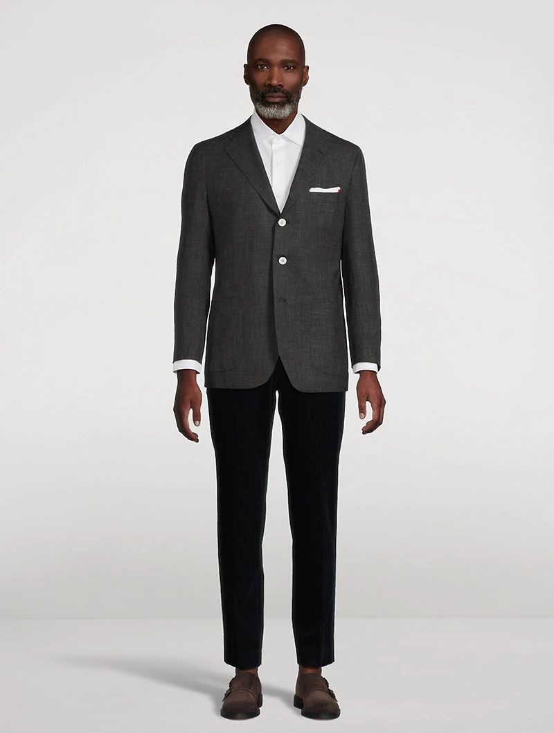 Wool, Silk, And Linen Jacket