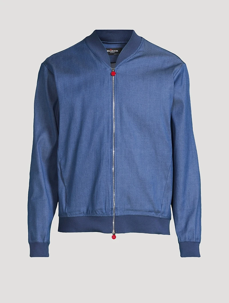 Stretch Cotton Bomber Jacket